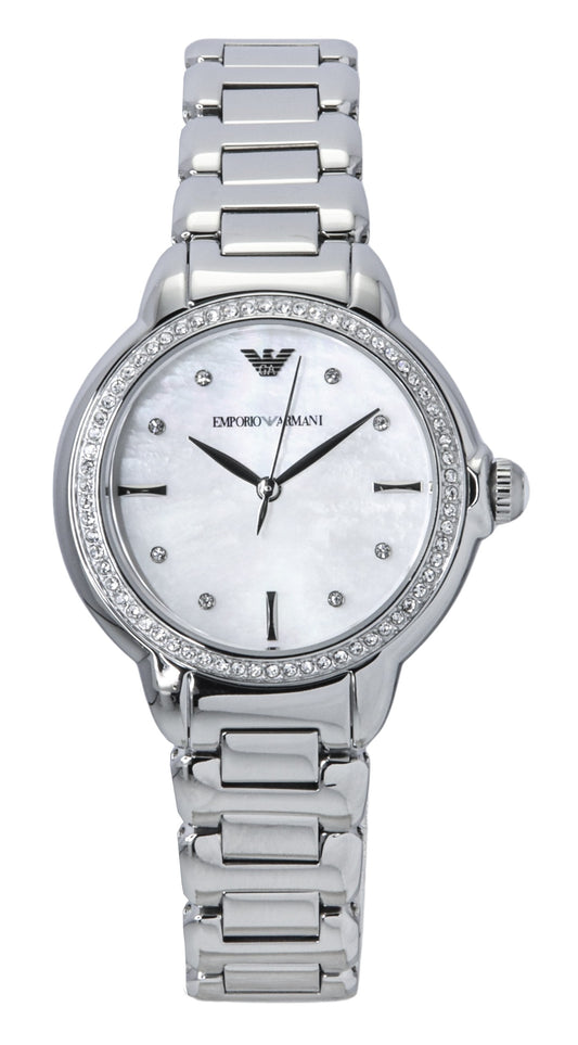 Emporio Armani Stainless Steel Mother Of Pearl Dial Quartz AR11596 Women's Watch