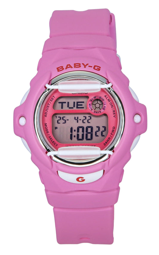 Casio Baby-G Digital Pink Resin Strap Quartz BG-169CH-4 200M Women's Watch
