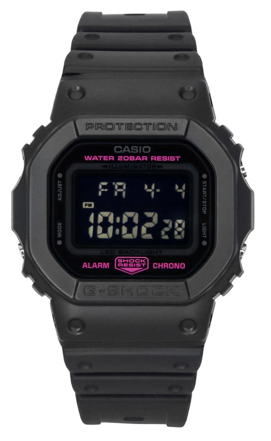 Casio G-Shock Digital Pink Ribbon Bio-Based Resin Strap Quartz DW-5600PK-1 200M Women's Watch