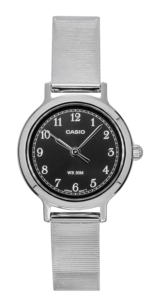 Casio Standard Analog Stainless Steel Black Dial Quartz LTP-B170D-1BV Women's Watch