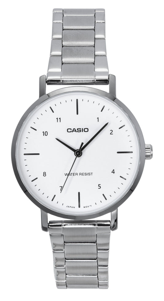 Casio Standard Analog Stainless Steel White Dial Quartz LTP-VT03D-7B Women's Watch