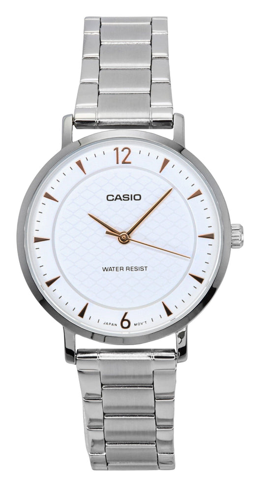 Casio Standard Analog Stainless Steel Cream Dial Quartz LTP-VT04D-7A Women's Watch