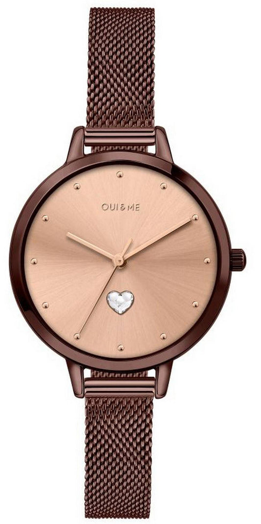 Oui & Me Petite Amourette Rose Gold Sunray Dial Stainless Steel Quartz ME010221 Women's Watch