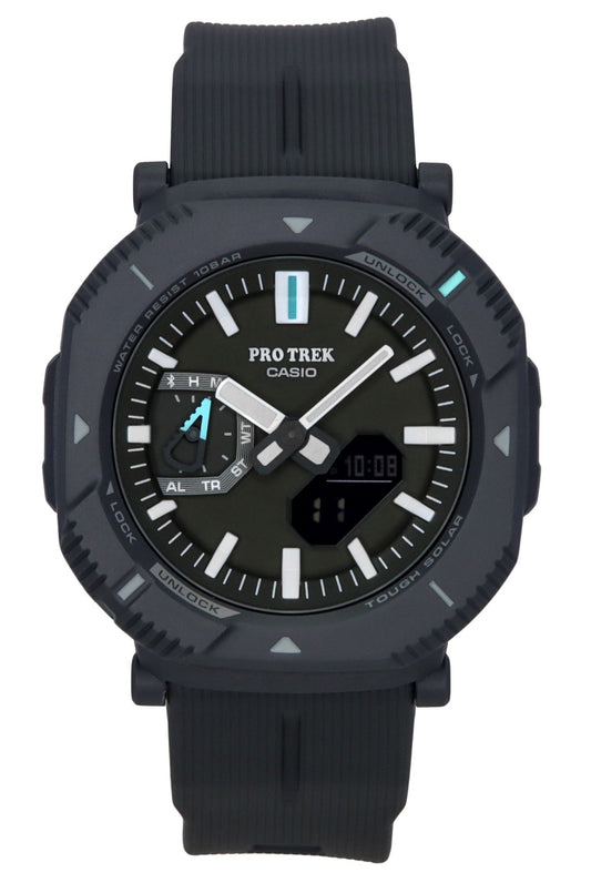 Casio Pro Trek Analog Digital Smartphone Link Resin Green Dial Tough Solar PRJ-B001-1 100M Men's Watch
