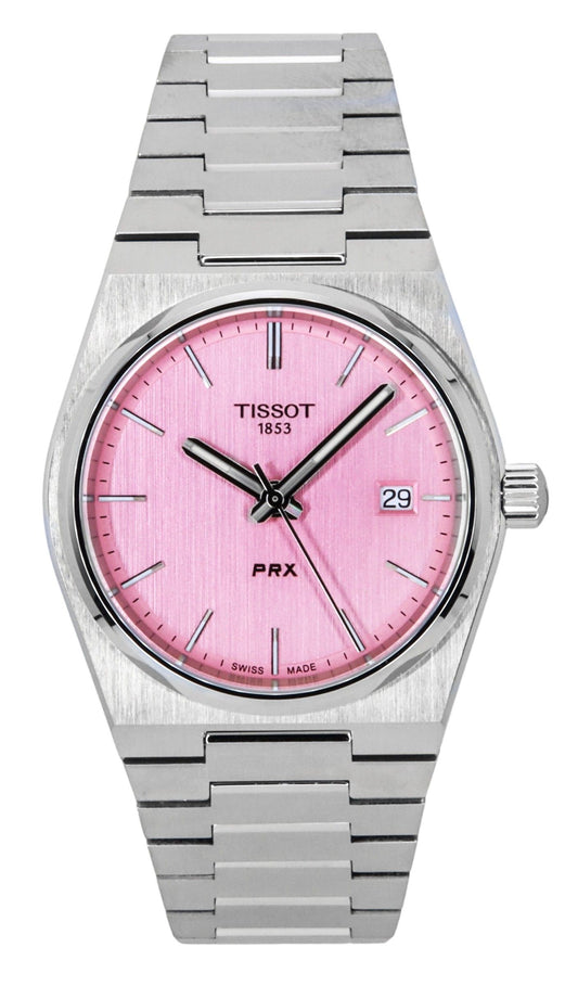 Tissot PRX Stainless Steel Pink Dial Quartz T137.210.11.331.00 100M Women's Watch