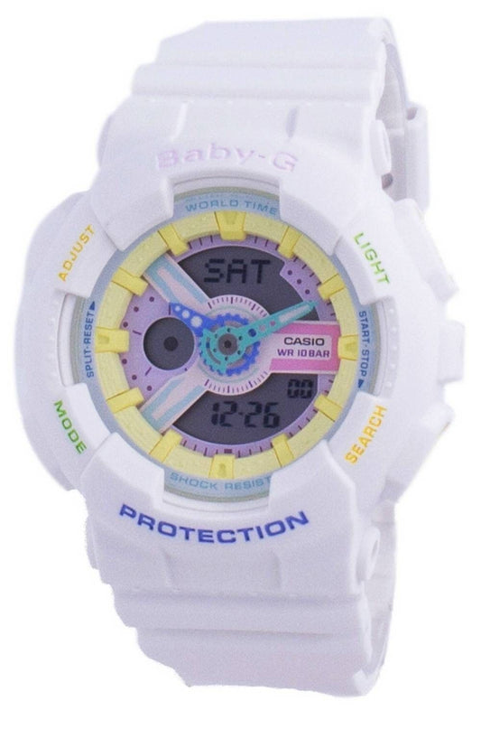 Refurbished Casio Baby-G Analog Digital Resin Strap Multicolor Dial Quartz BA-110TM-7A 100M Women's Watch