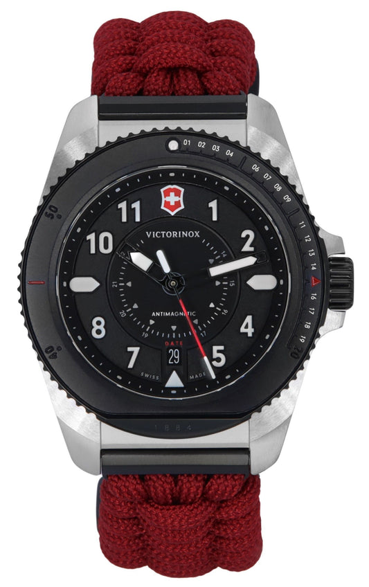 Victorinox Journey 1884 Limited Edition Paracord Strap Black Dial Quartz Diver's 242016-1 200M Men's Watch With Gift Set