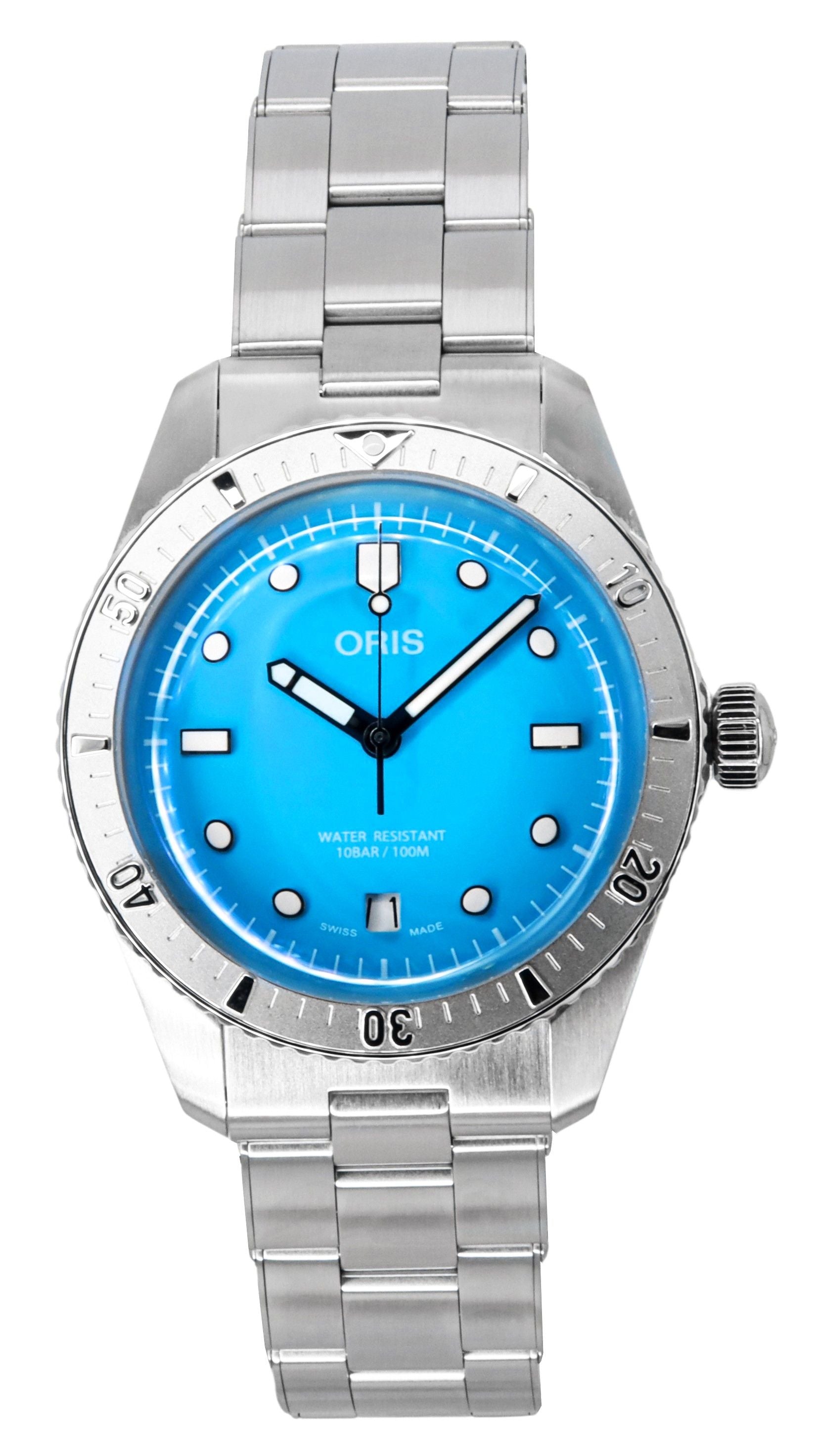Oris Divers Sixty-Five Cotton Candy Stainless Steel Blue Dial Automatic 01-733-7771-4055-07-8-19-18 100M Unisex Watch