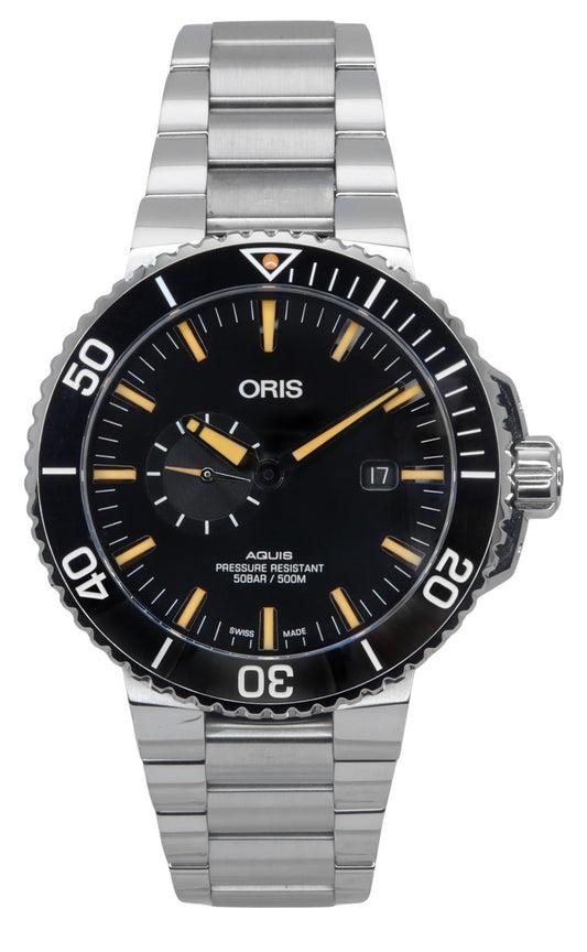 Oris Aquis Small Second Stainless Steel Black Dial Automatic Diver's 01-743-7733-4159-07-8-24-05PEB 500M Men's Watch