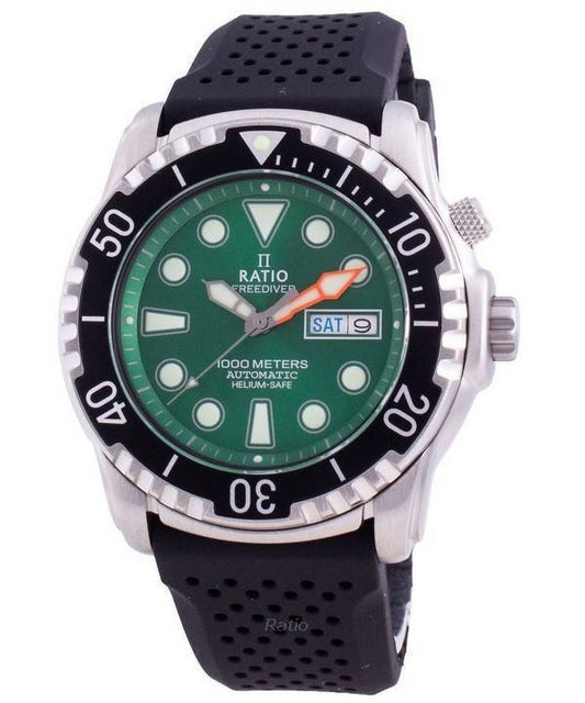 Ratio FreeDiver Helium-Safe 1000M Sapphire Automatic 1068HA90-34VA-GRN Men's Watch