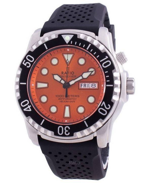 Ratio FreeDiver Helium-Safe 1000M Sapphire Automatic 1068HA90-34VA-ORG Men's Watch