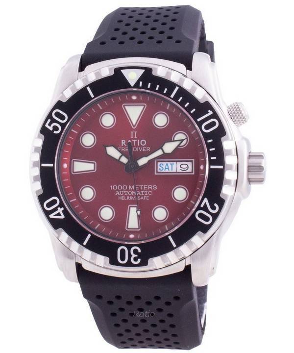 Ratio FreeDiver Helium-Safe 1000M Sapphire Automatic 1068HA90-34VA-RED Men's Watch