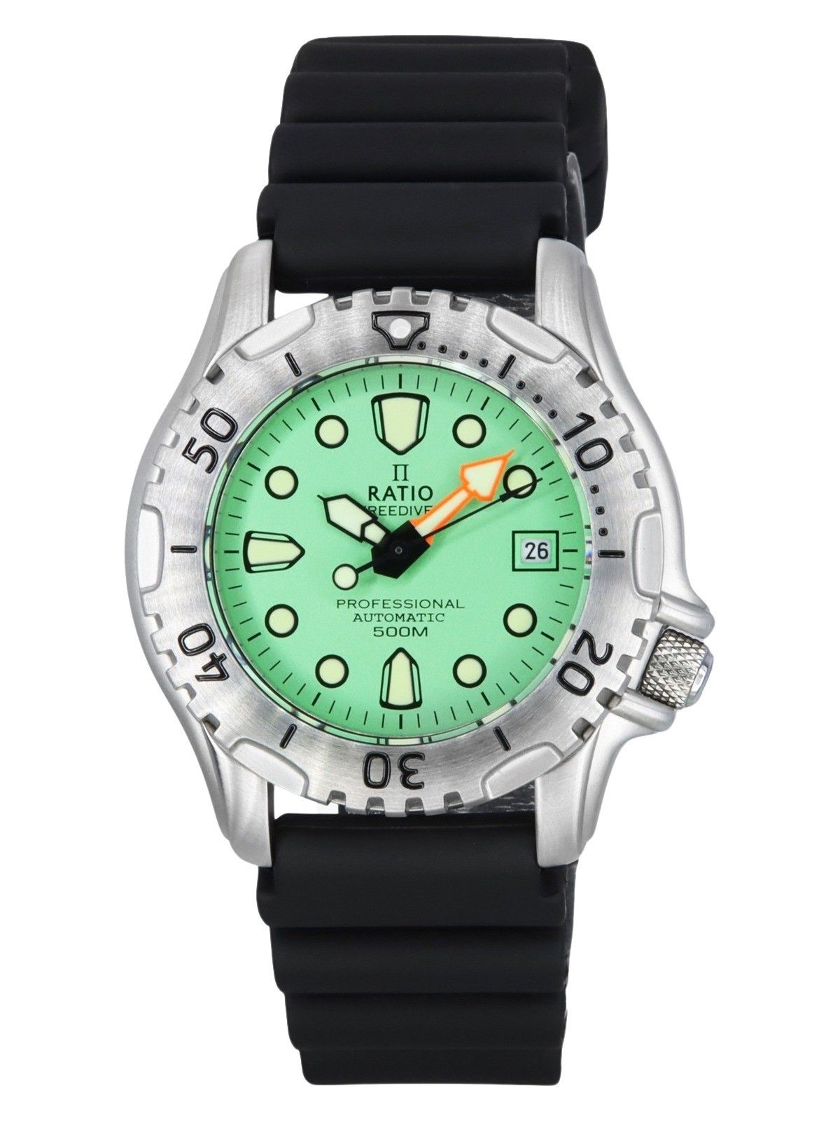 Ratio FreeDiver Professional 500M Sapphire Mint Green Dial Automatic 32GS202A-MGRN Men's Watch