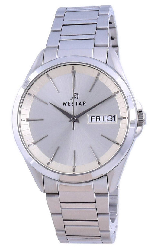 Westar Champagne Dial Stainless Steel Quartz 50212 STN 102 Men's Watch