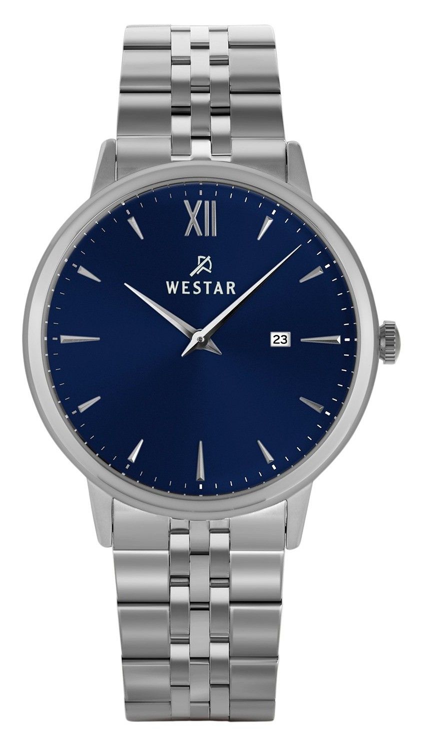 Westar Profile Stainless Steel Blue Dial Quartz 50215STN104 Men's Watch