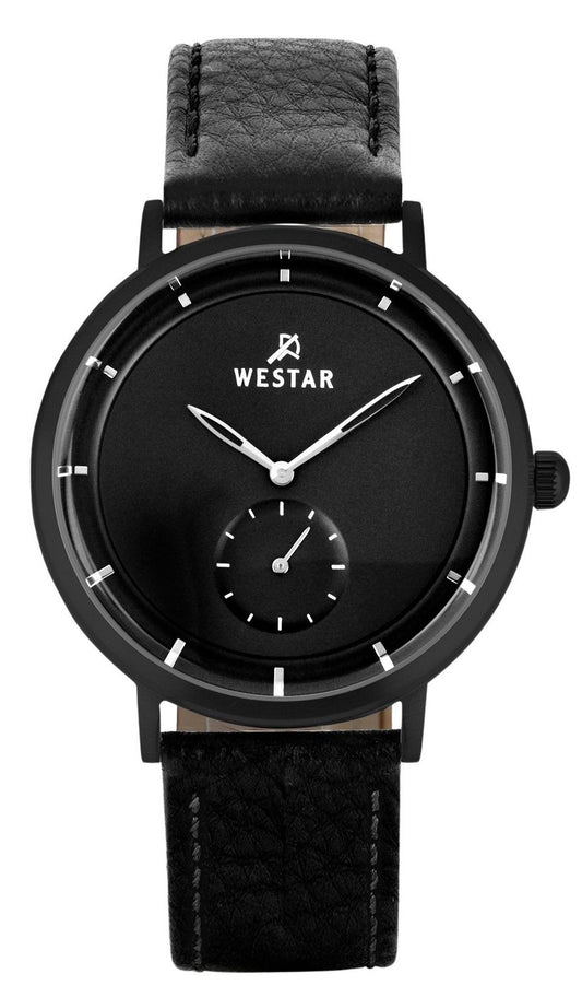 Westar Profile Leather Strap Black Dial Quartz 50246BBN103 Men's Watch