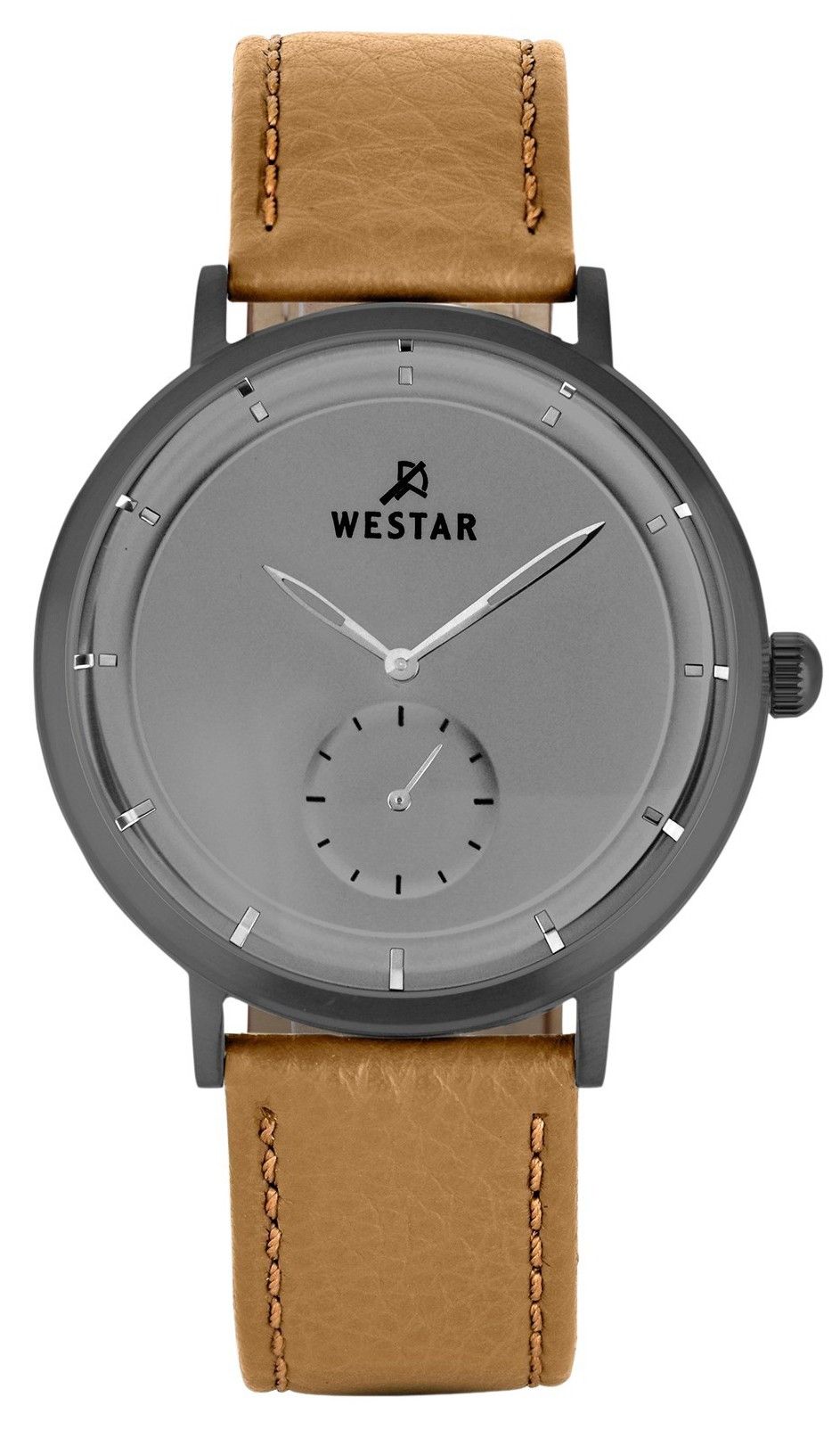 Westar Profile Leather Strap Grey Dial Quartz 50246GGN186 Men's Watch