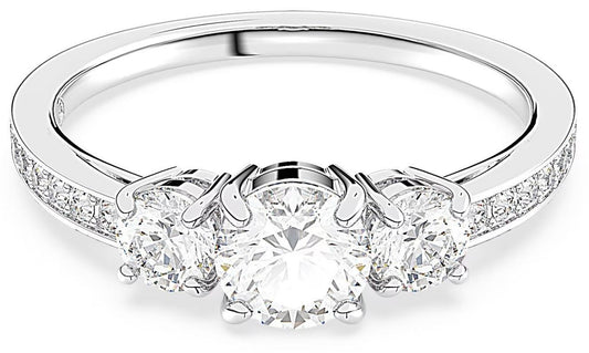 Swarovski Halo I Do Rhodium Plated Ring Set 5184317 For Women