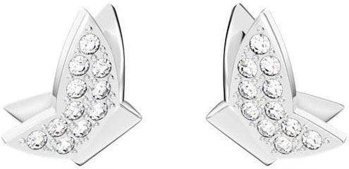 Swarovski Lilia Butterfly Rhodium Plated Stud Earrings With White Crystal 5636424 For Women