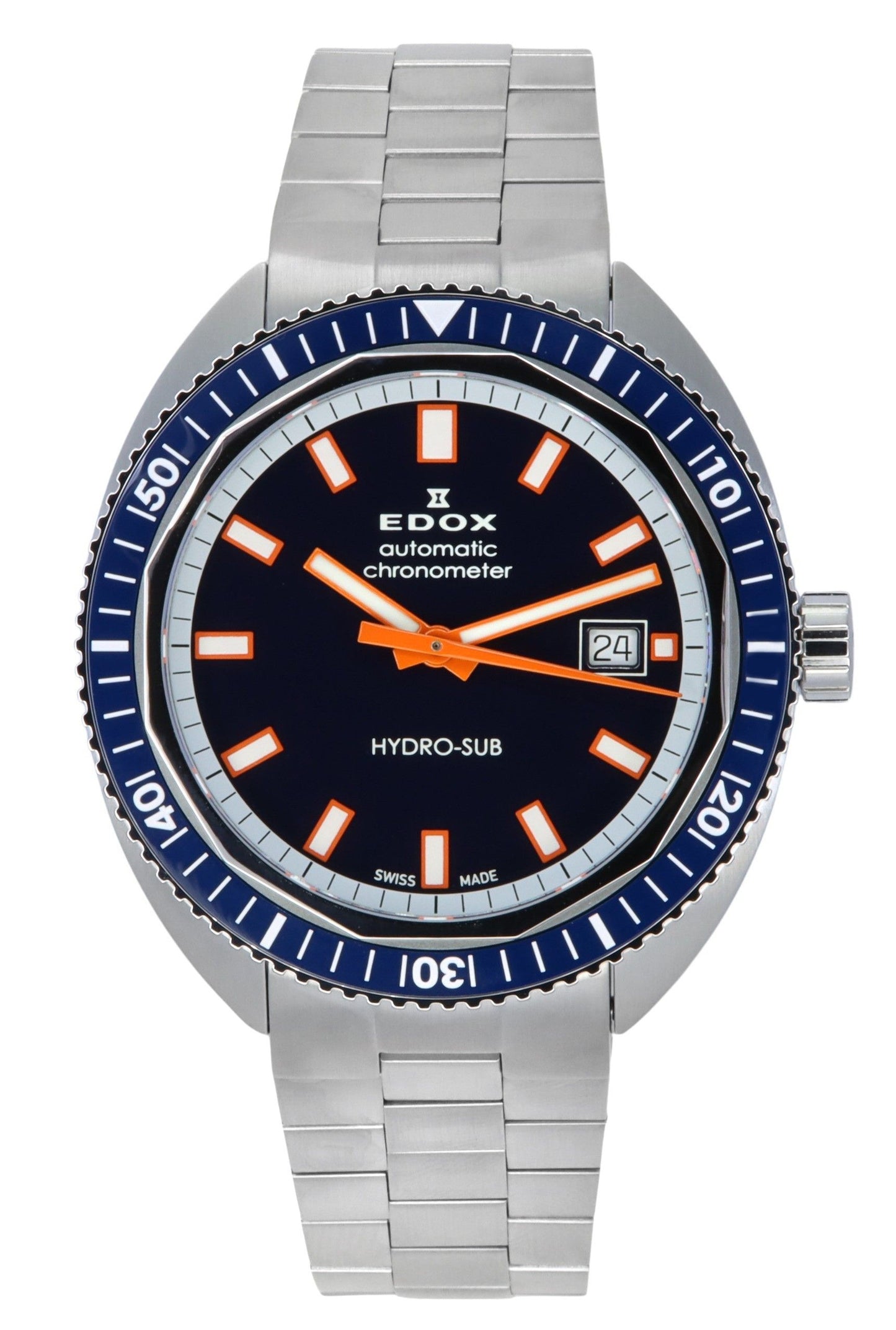 Edox Hydro-Sub Automatic Chronometer Limited Edition Blue Dial Diver's 80128 3BUM BUIO 300M Men's Watch