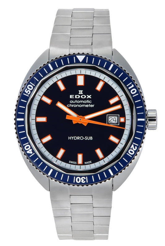 Edox Hydro-Sub Automatic Chronometer Limited Edition Blue Dial Diver's 80128 3BUM BUIO 300M Men's Watch