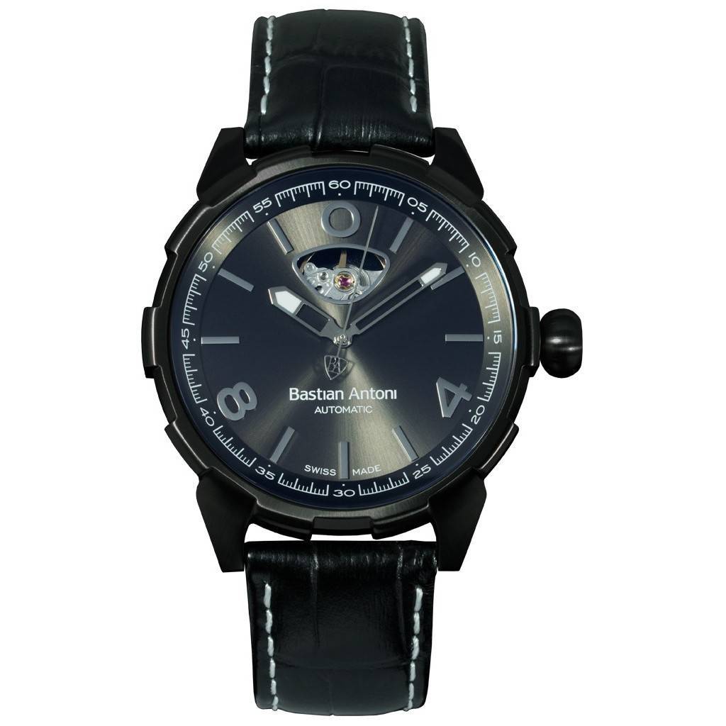 Bastian Antoni Turbulent BA01 Black Hour Anthracite Dial Automatic Men's Watch - 8719326505879