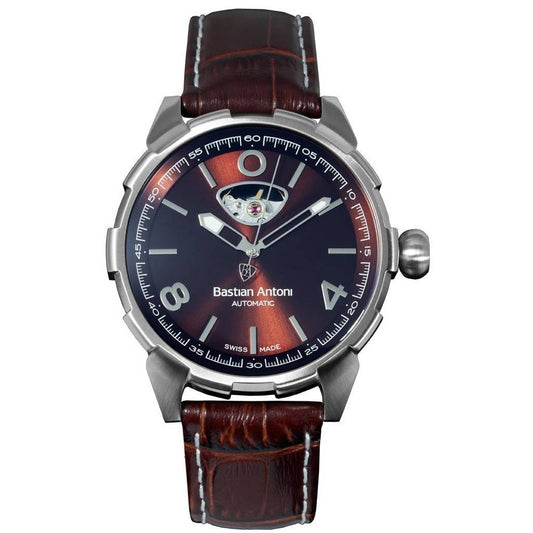 Bastian Antoni Turbulent BA01 Stainless Steel Dark Brown Dial Automatic Men's Watch - 8719326505893