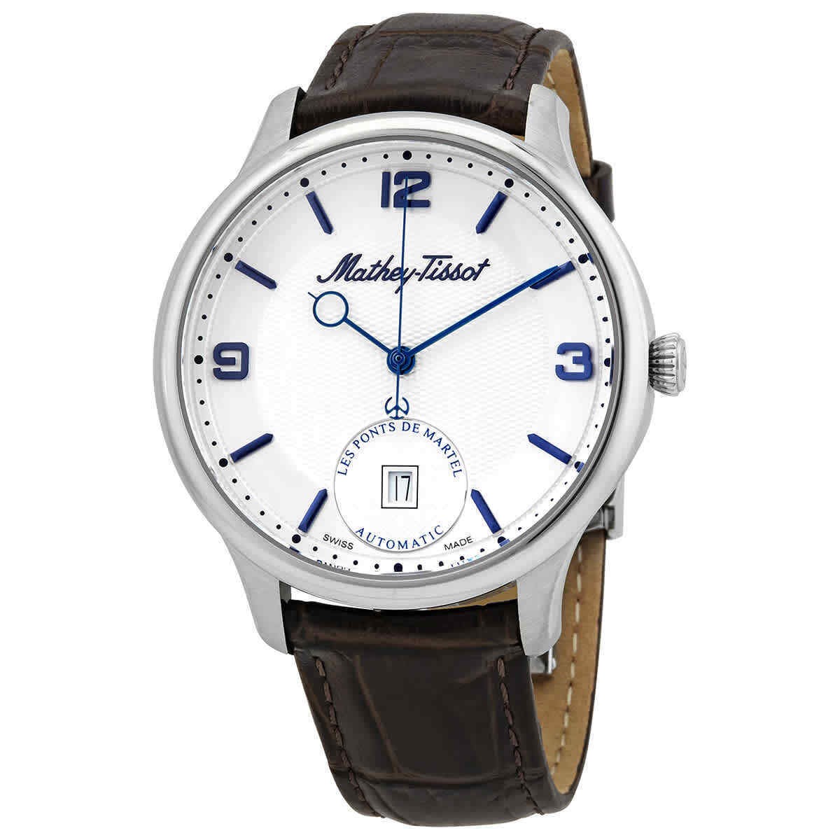 Mathey-Tissot Edmond Limited Edition Automatic 3D Leather Strap White Dial AC1886AI Men's Watch