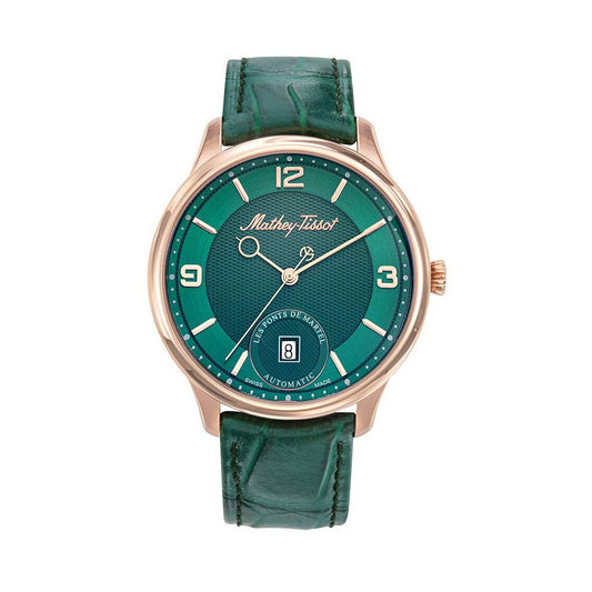 Mathey-Tissot Edmond Auto 3D Leather Strap Green Dial Automatic AC1886PVE Men's Watch