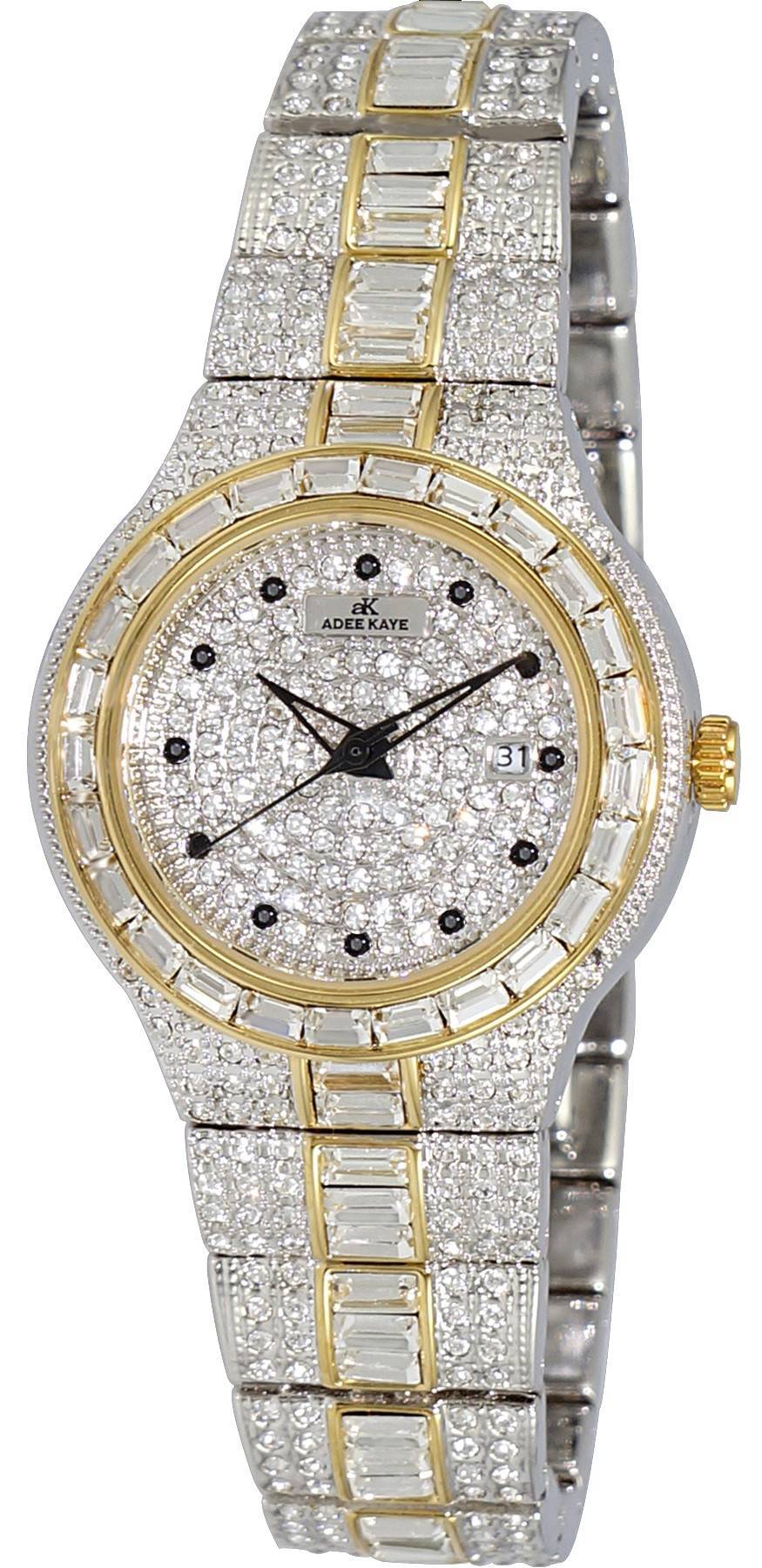 Adee Kaye Fussy G-2 Collection Diamond Accents Pave Dial Quartz AK2525-L2G Women's Watch