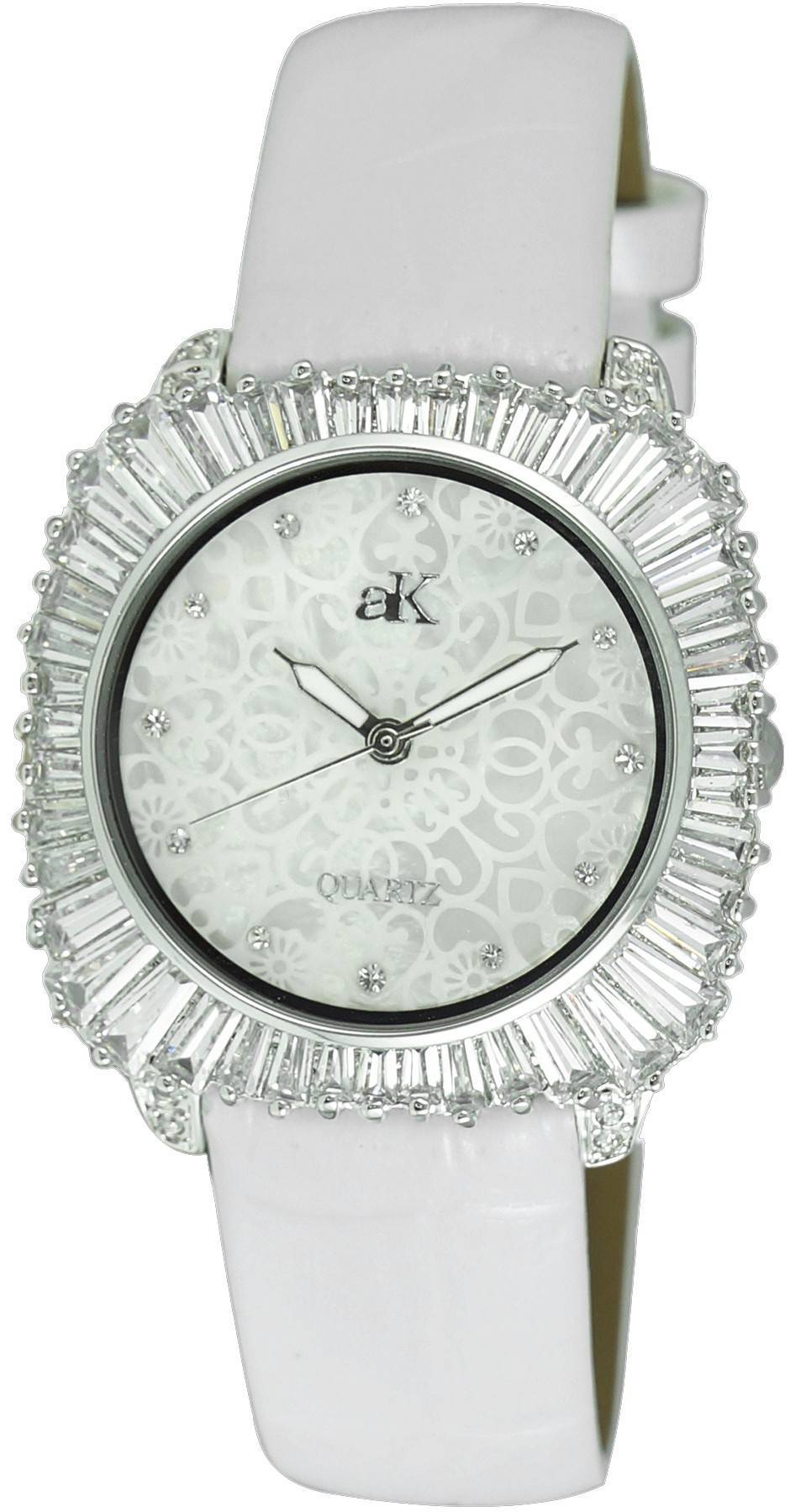 Adee Kaye Liberty - G2 Collection Crystal Accents Mother Of Pearl Dial Quartz AK2722-S Women's Watch