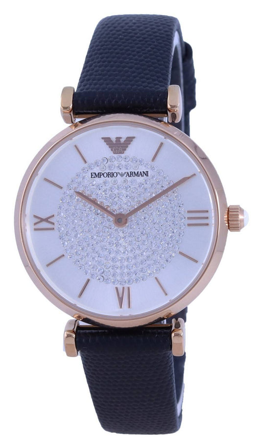 Emporio Armani Gianni T-Bar Crystal Accents Quartz AR11387 Women's Watch