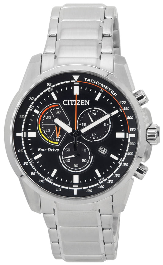 Citizen Core Eco-Drive Chronograph Black Dial AT1190-87E 100M Men's Watch