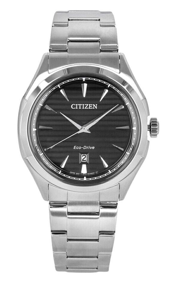 Citizen Core Collection Stainless Steel Black Dial Eco-Drive AW1750-85E 100M Men's Watch