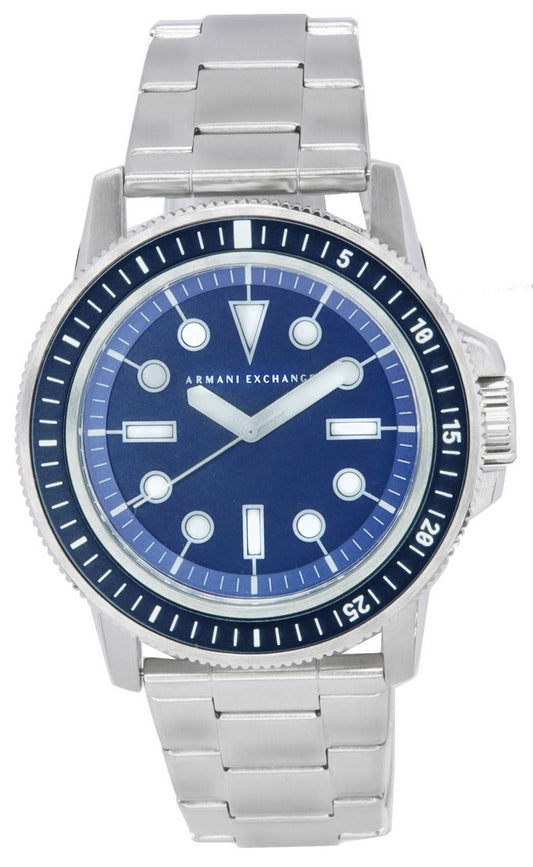 Armani Exchange Stainless Steel Blue Dial Quartz AX1861 Men's Watch