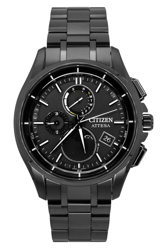 Citizen Attesa Radio-Controlled Super Titanium Black Dial Eco-Drive BY1006-62E 100M Men's Watch