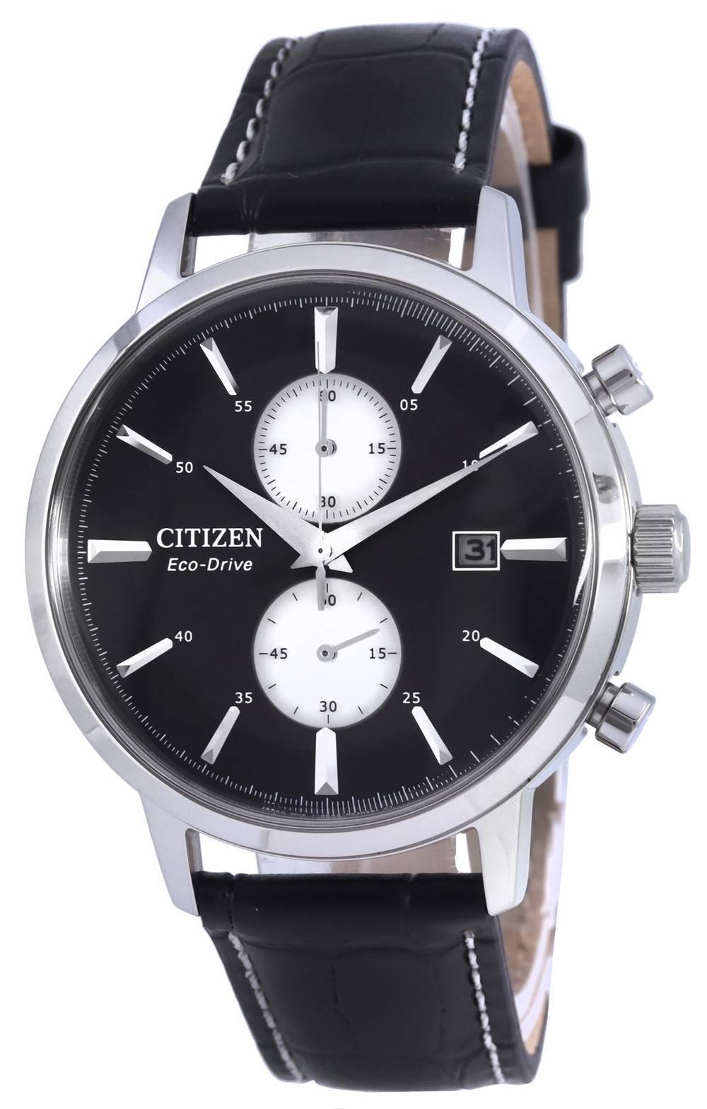 Citizen Classic Twin Eye Chronograph Leather Strap Eco-Drive CA7061-18E Men's Watch