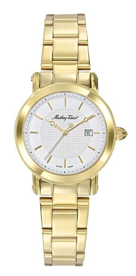 Mathey-Tissot City Metal Gold Tone Stainless Steel White Dial Quartz D31186MPI Women's Watch