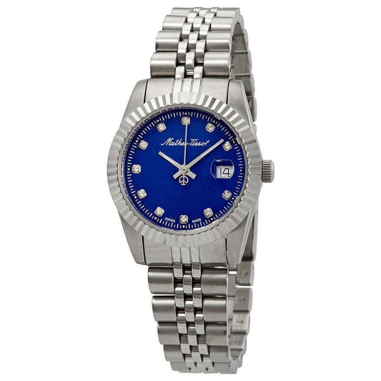 Mathey-Tissot Mathy III Stainless Steel Blue Dial Quartz D810ABU Women's Watch