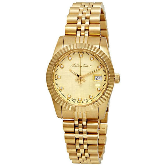 Mathey-Tissot Mathy III Gold Tone Stainless Steel Gold Dial Quartz D810PDI Women's Watch