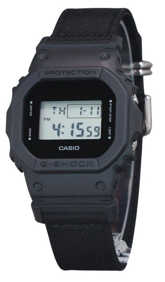 Casio G-Shock Digital Eco Cloth Strap Quartz DW-5600BCE-1 200M Men's Watch