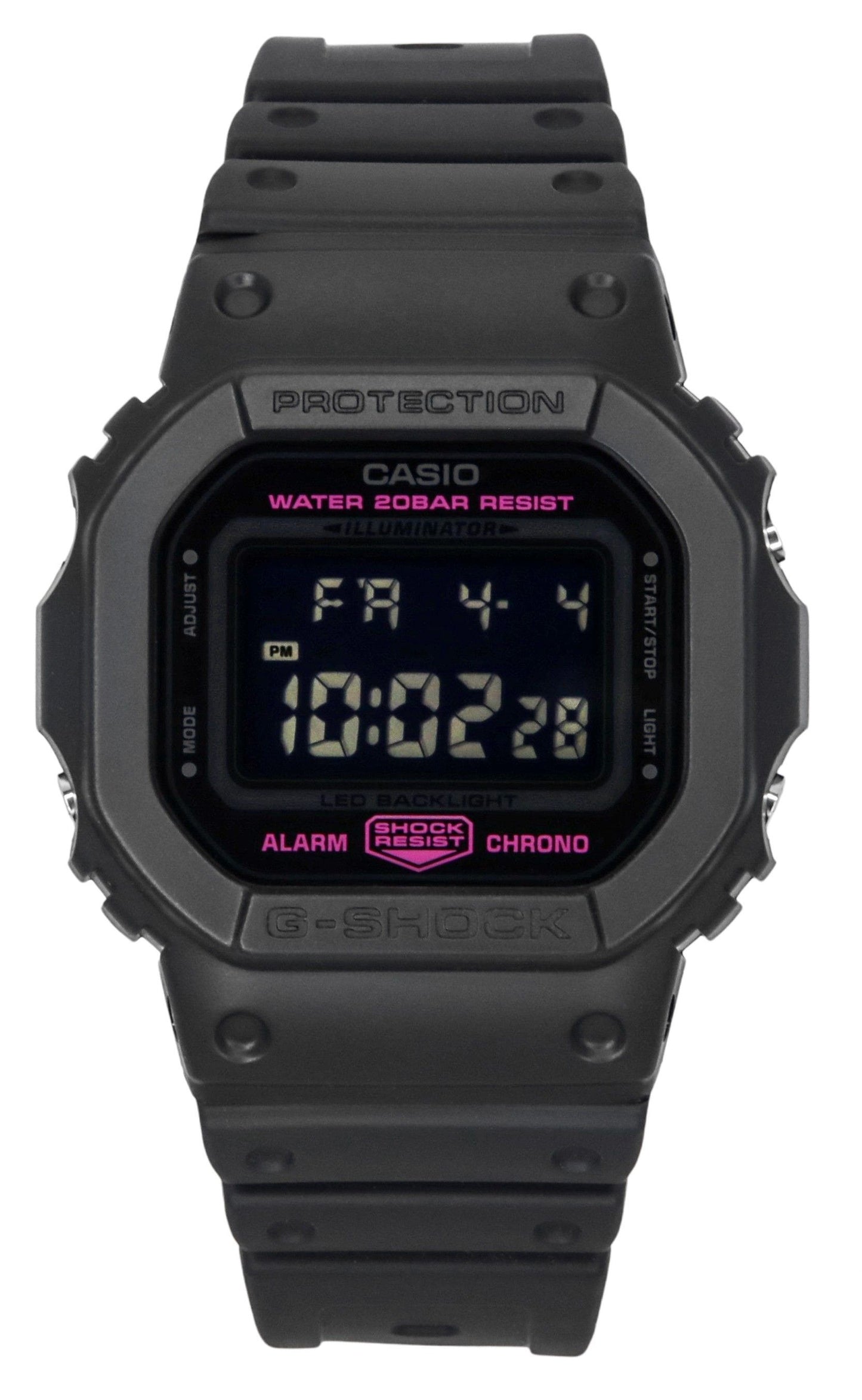Casio G-Shock Digital Pink Ribbon Bio-Based Resin Strap Quartz DW-5600PK-1 200M Women's Watch