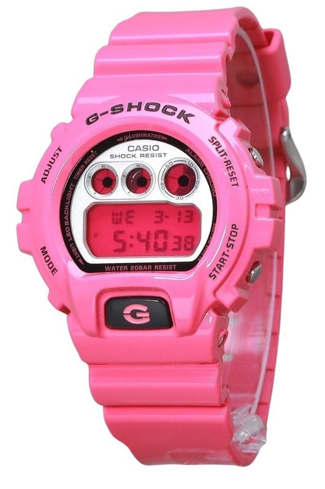 Casio G-Shock Digital Pink Bio Based Resin Quartz DW-6900RCS-4 200M Men's Watch