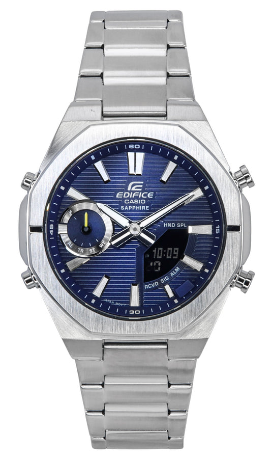 Casio Edifice Analog Digital Smartphone Link Blue Dial Tough Solar ECB-S10D-2A 100M Men's Watch