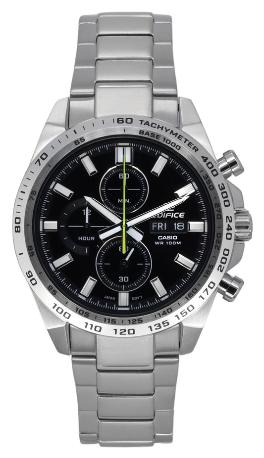 Casio Edifice Standard Chronograph Stainless Steel Black Dial Quartz EFR-574D-1A 100M Men's Watch