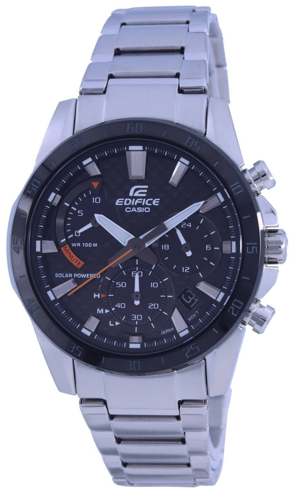 Casio Edifice Chronograph Analog Solar EQS-930DB-1A EQS930DB-1 100M Men's Watch