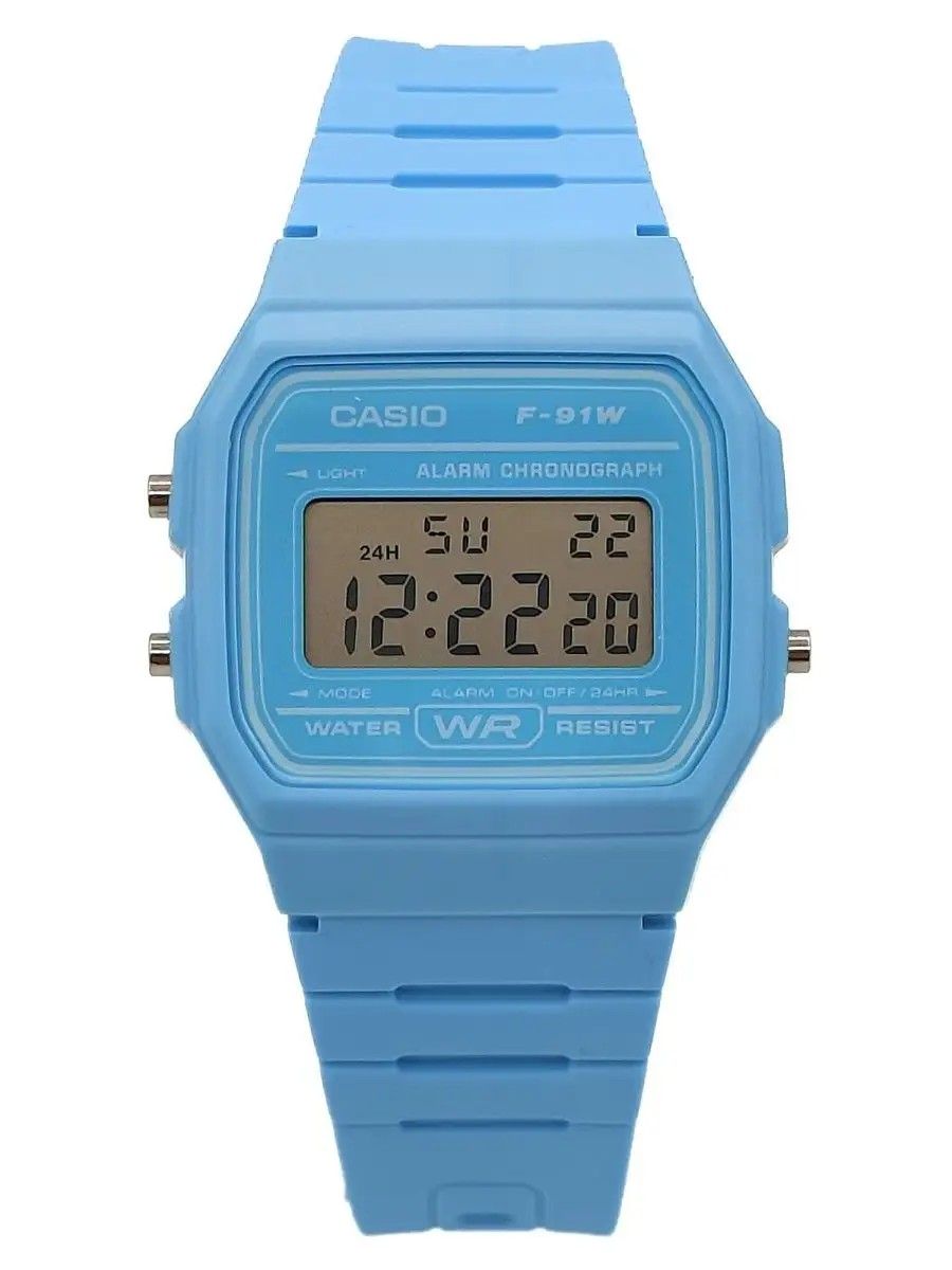 Casio Digital Blue Resin Strap Quartz F-91WC-2A Unisex Watch