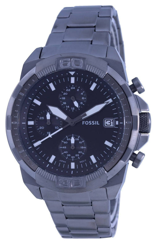 Fossil Bronson Chronograph Black Dial Stainless Steel Quartz FS5852 Men's Watch