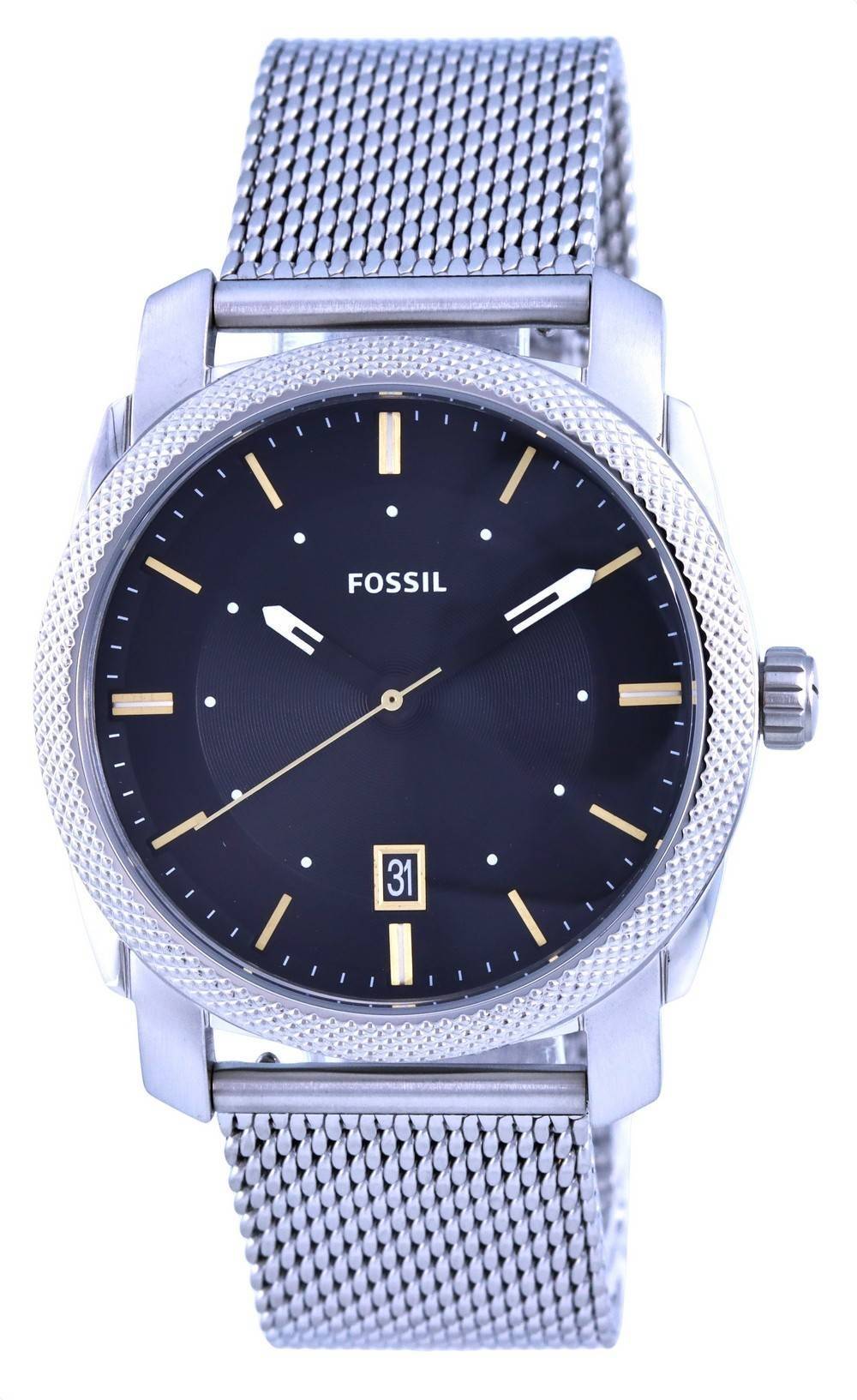 Fossil Machine Stainless Steel Mesh Black Dial Quartz FS5883 Men's Watch