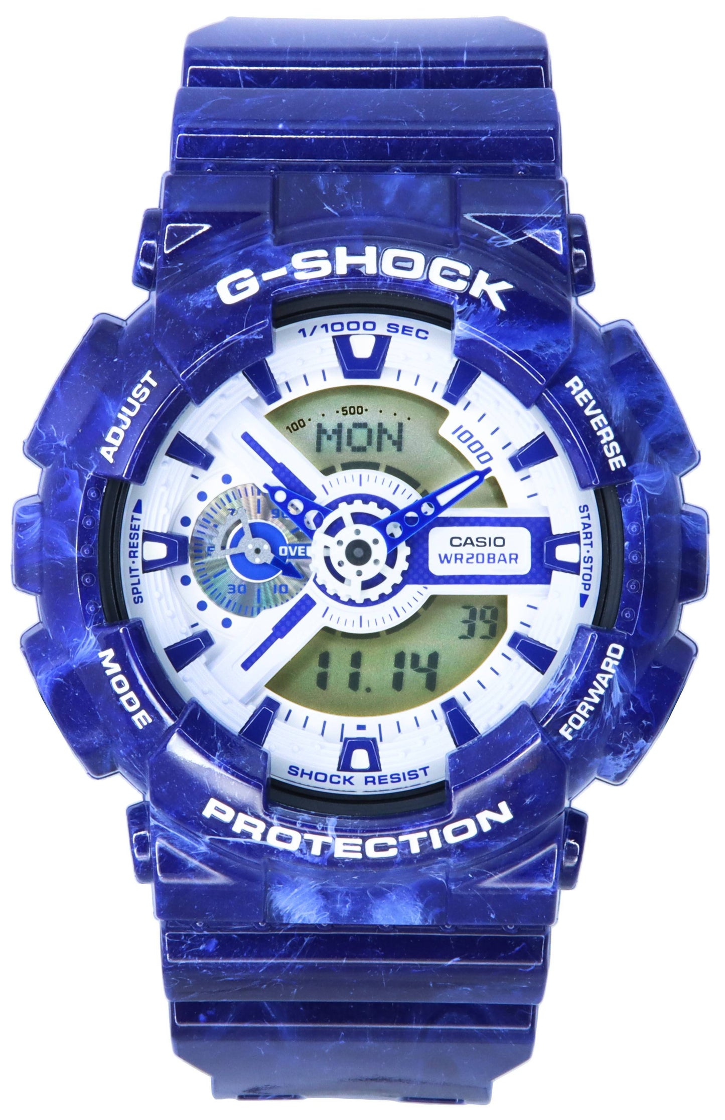 Casio G-Shock Porcelain Analog Digital Quartz GA-110BWP-2A GA110BWP-2 200M Men's Watch